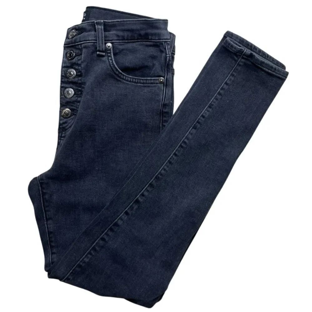 Veronica Beard Debbie Skinny High riseโJeans Black Size 25